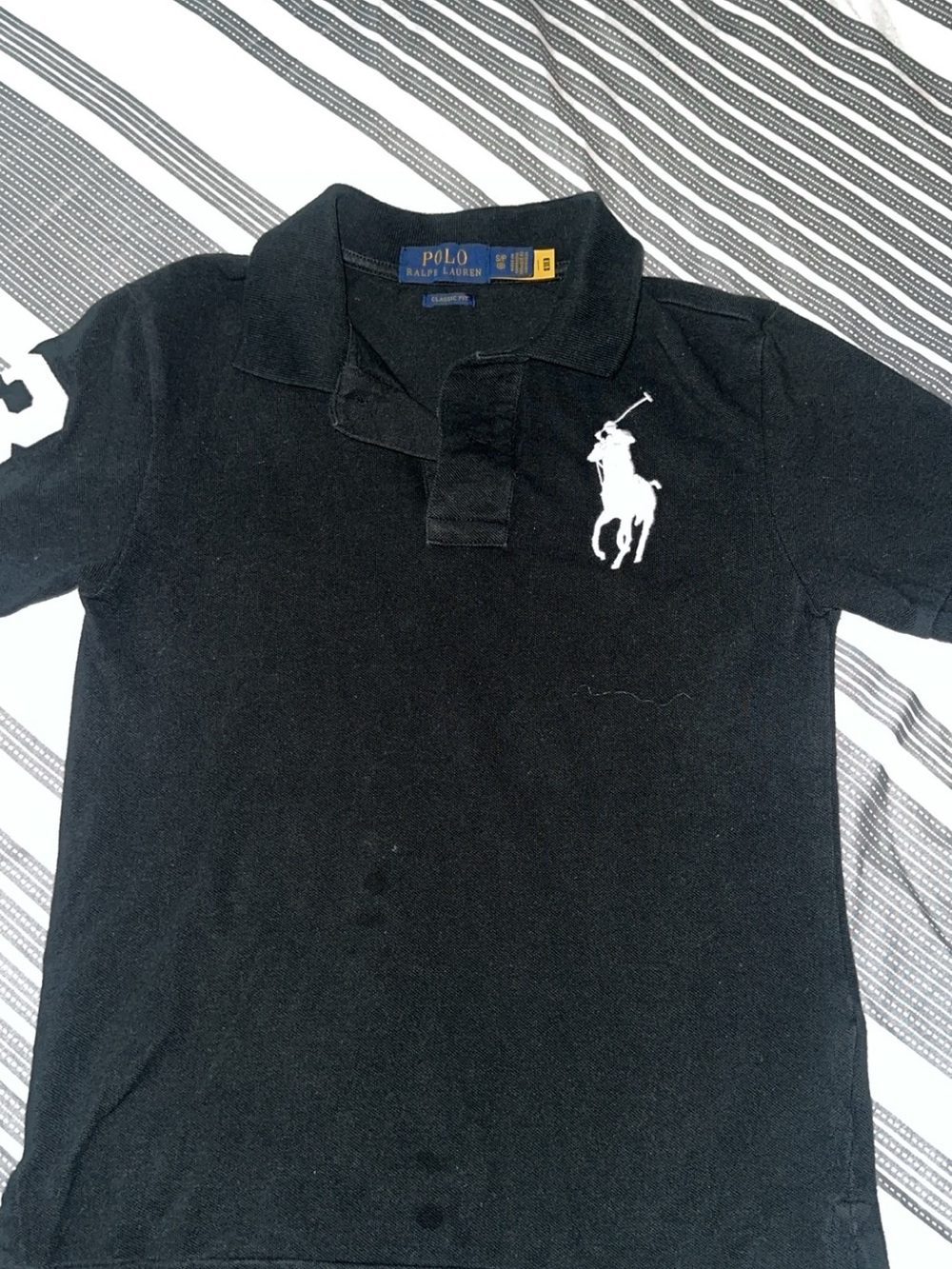 Polo by Ralph Lauren Black Kids Polo with White Pony